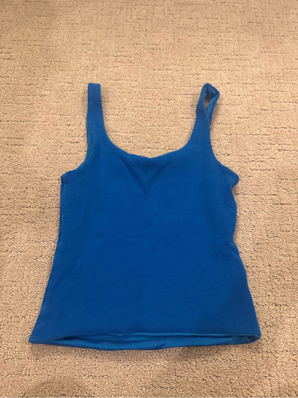 Loola Bright Blue Ribbed Tank Top for Kids